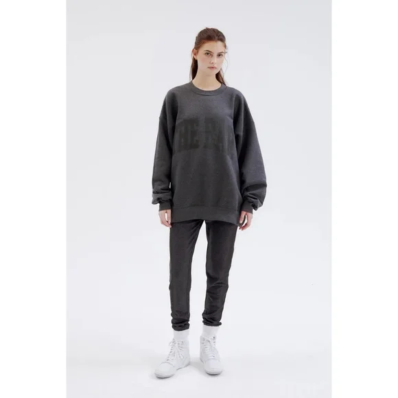 Women's The Bar Sweatshirt L Gray Varsity - Picture 2 of 8